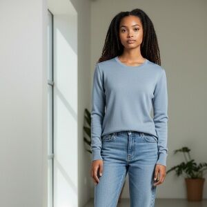 Ann Taylor Long Sleeve Blue Tee